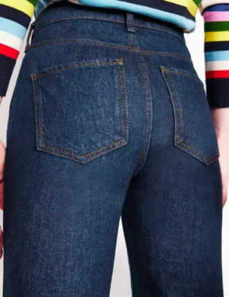 High Rise Straight Leg Jeans Indigo Rinse