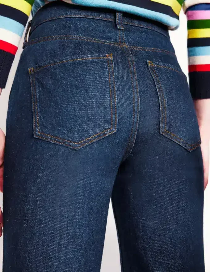 High Rise Straight Leg Jeans Indigo Rinse High Rise Straight Leg Jeans Indigo Rinse
