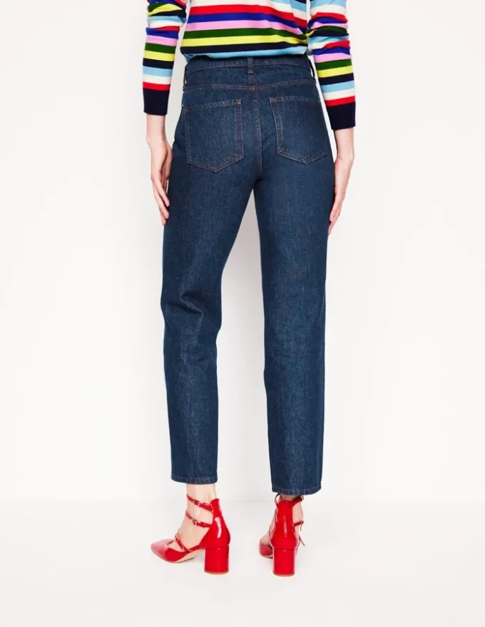 High Rise Straight Leg Jeans Indigo Rinse High Rise Straight Leg Jeans Indigo Rinse