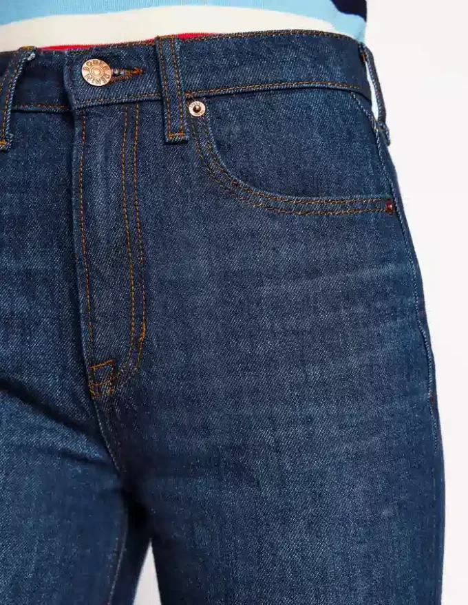 High Rise Straight Leg Jeans Indigo Rinse High Rise Straight Leg Jeans Indigo Rinse