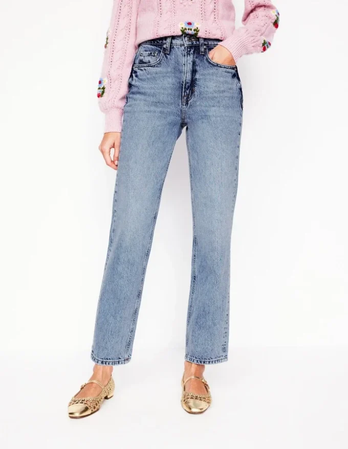 High Rise Straight Leg Jeans Light Vintage High Rise Straight Leg Jeans Light Vintage