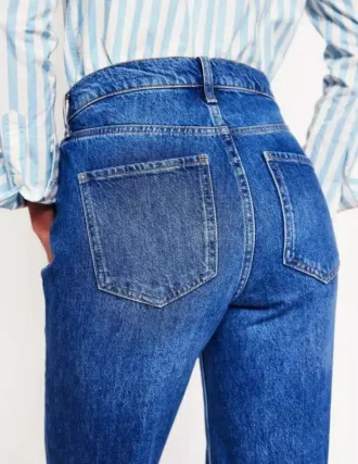 High Rise Straight Leg Jeans Mid Vintage
