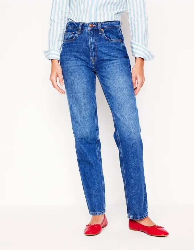 High Rise Straight Leg Jeans Mid Vintage High Rise Straight Leg Jeans Mid Vintage