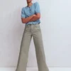 High Rise Wide Leg Jeans Blue Stripe High Rise Wide Leg Jeans Blue Stripe