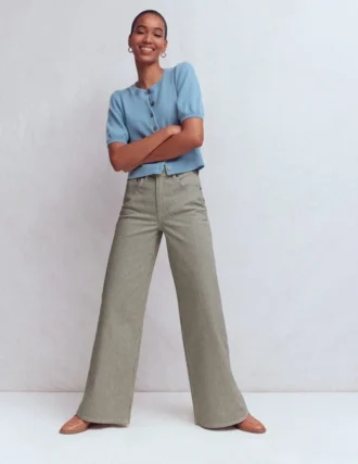 High Rise Wide Leg Jeans Blue Stripe High Rise Wide Leg Jeans Blue Stripe