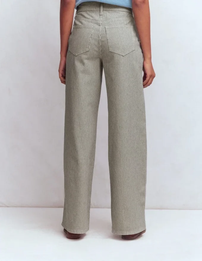 High Rise Wide Leg Jeans Blue Stripe High Rise Wide Leg Jeans Blue Stripe
