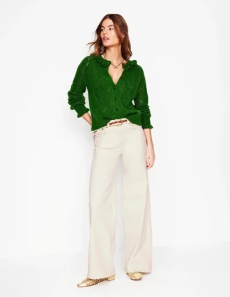 High Rise Wide Leg Jeans Ecru High Rise Wide Leg Jeans Ecru