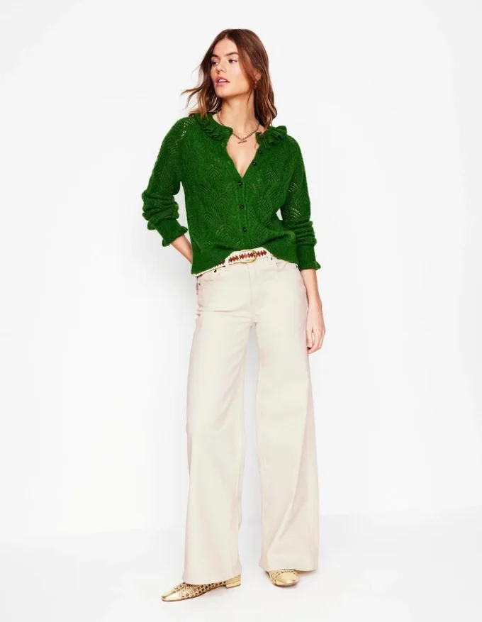 High Rise Wide Leg Jeans Ecru High Rise Wide Leg Jeans Ecru