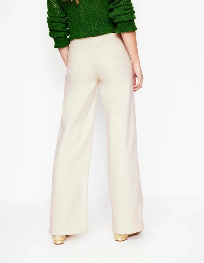 High Rise Wide Leg Jeans Ecru High Rise Wide Leg Jeans Ecru