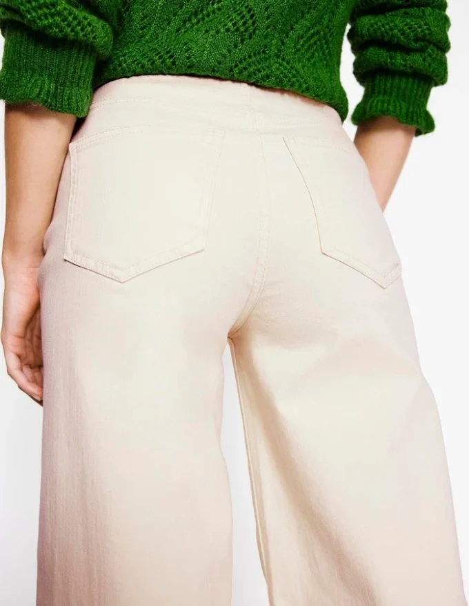 High Rise Wide Leg Jeans Ecru High Rise Wide Leg Jeans Ecru
