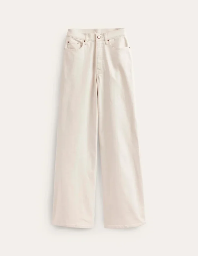 High Rise Wide Leg Jeans Ecru High Rise Wide Leg Jeans Ecru