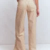 High Rise Wide Leg Jeans Ecru Tan Stripe High Rise Wide Leg Jeans Ecru Tan Stripe