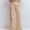High Rise Wide Leg Jeans Ecru Tan Stripe High Rise Wide Leg Jeans Ecru Tan Stripe