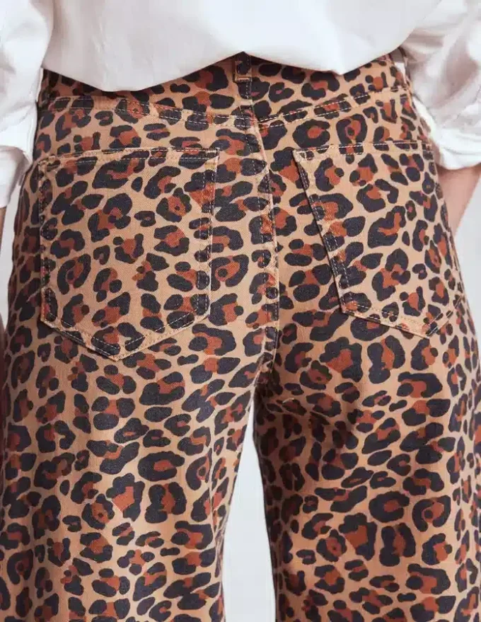 High Rise Wide Leg Jeans Leopard Print High Rise Wide Leg Jeans Leopard Print