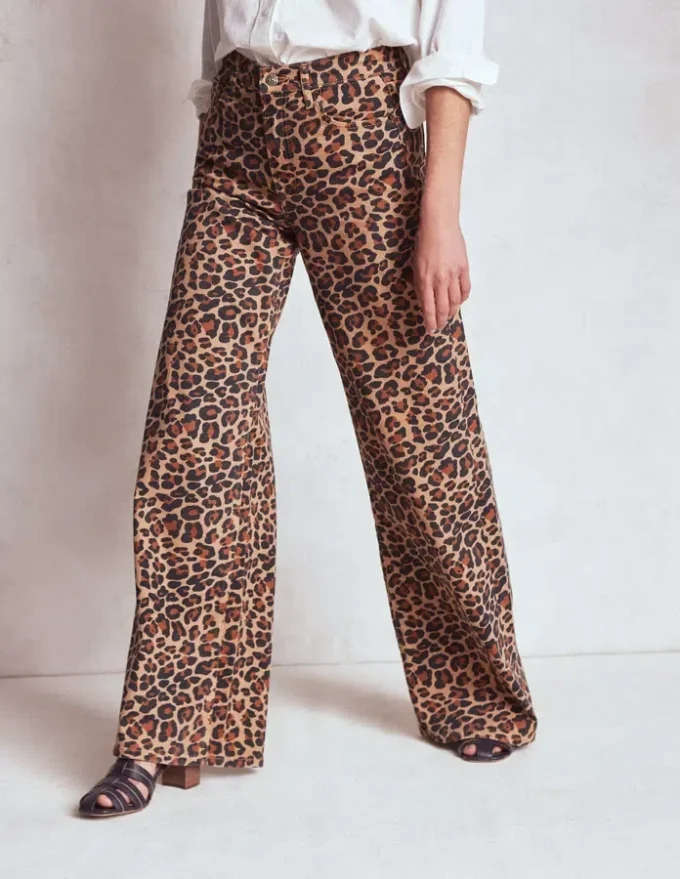 High Rise Wide Leg Jeans Leopard Print High Rise Wide Leg Jeans Leopard Print