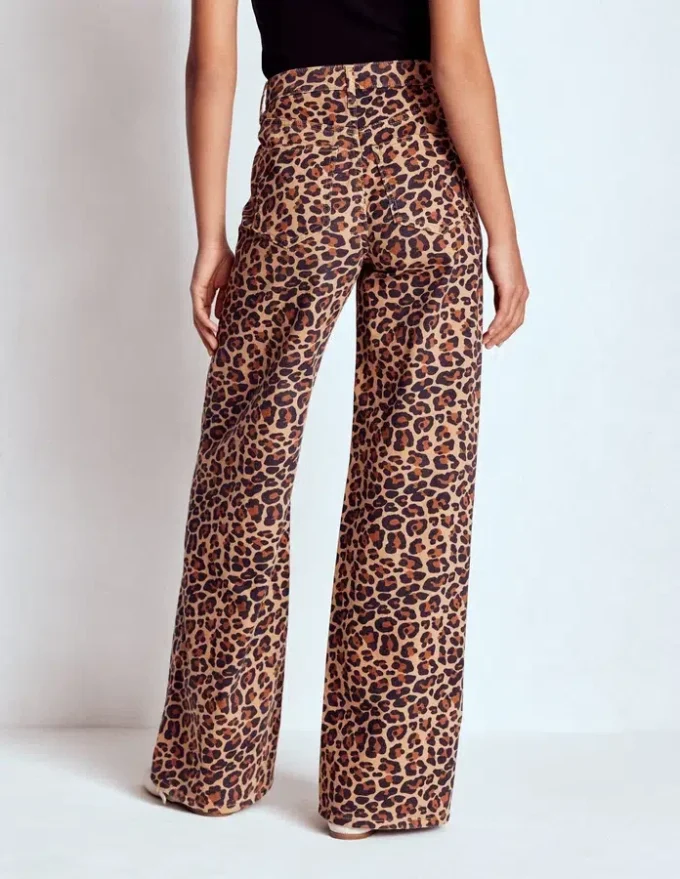 High Rise Wide Leg Jeans Leopard Print High Rise Wide Leg Jeans Leopard Print