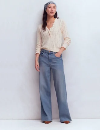 High Rise Wide Leg Jeans Light Vintage