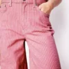 High Rise Wide Leg Jeans Pink Stripe High Rise Wide Leg Jeans Pink Stripe