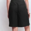 Highbury Pleated Linen Shorts Black Highbury Pleated Linen Shorts Black
