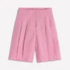 Highbury Pleated Linen Shorts Meadowsweet Pink Chambray Highbury Pleated Linen Shorts Meadowsweet Pink Chambray