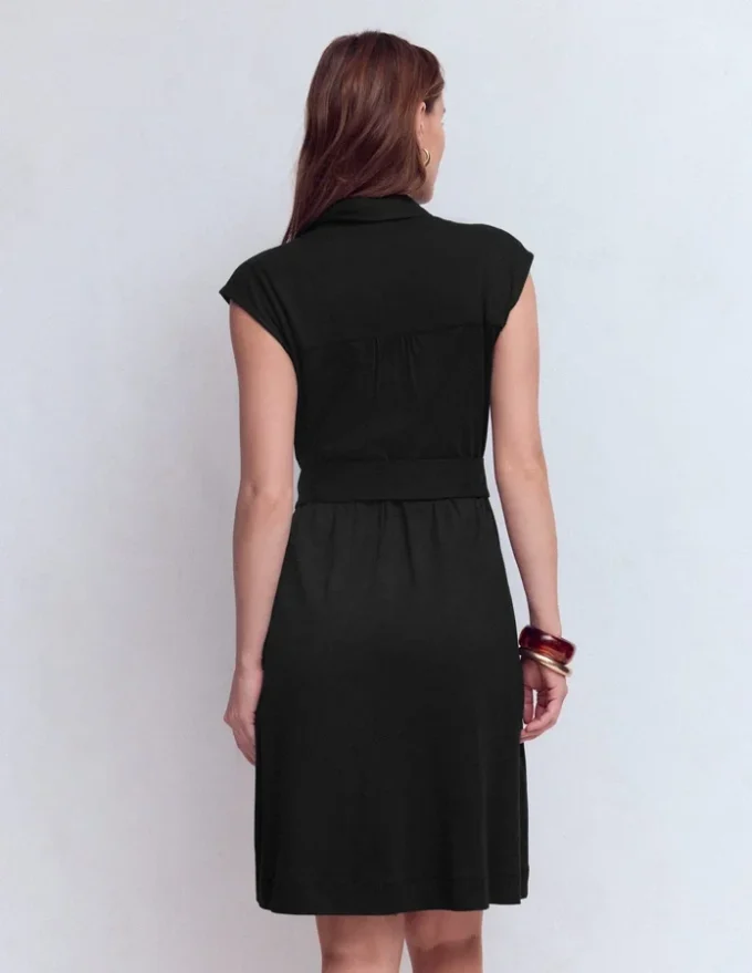 Honor Short Jersey Shirt Dress Black Honor Short Jersey Shirt Dress Black