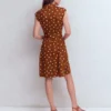 Honor Short Jersey Shirt Dress Cognac, Painted Dot Spaced Honor Short Jersey Shirt Dress Cognac, Painted Dot Spaced