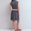 Honor Short Jersey Shirt Dress Navy and White Stripe Honor Short Jersey Shirt Dress Navy and White Stripe