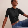 Imi Supersoft Frill T-shirt Black Imi Supersoft Frill T-shirt Black