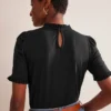 Imi Supersoft Frill T-shirt Black Imi Supersoft Frill T-shirt Black