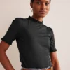 Imi Supersoft Frill T-shirt Black Imi Supersoft Frill T-shirt Black