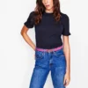 Imi Supersoft Frill T-shirt Navy Imi Supersoft Frill T-shirt Navy