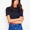 Imi Supersoft Frill T-shirt Navy Imi Supersoft Frill T-shirt Navy