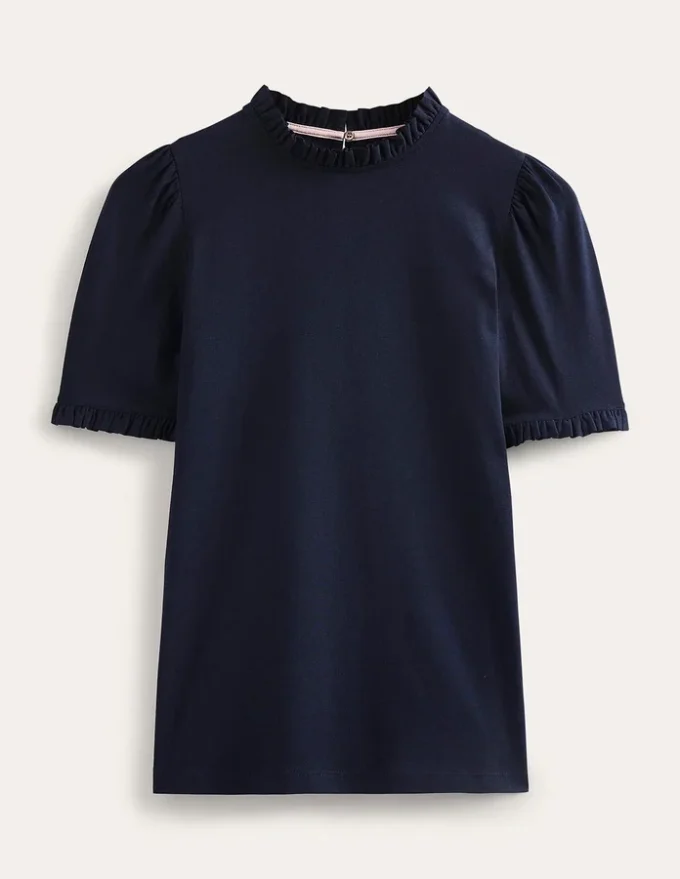 Imi Supersoft Frill T-shirt Navy Imi Supersoft Frill T-shirt Navy