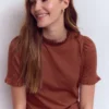 Imi Supersoft Frill T-shirt Roasted Brown Imi Supersoft Frill T-shirt Roasted Brown