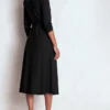Imogen Collared Jersey Dress Black