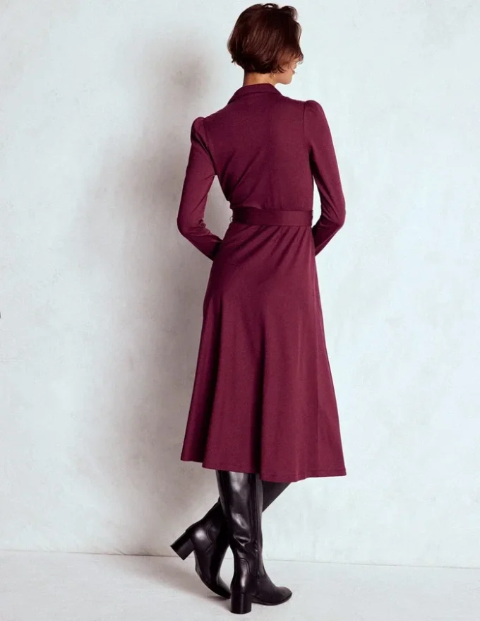 Imogen Collared Jersey Dress Deep Wisteria Imogen Collared Jersey Dress Deep Wisteria