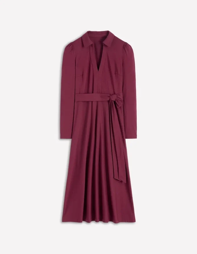Imogen Collared Jersey Dress Deep Wisteria Imogen Collared Jersey Dress Deep Wisteria