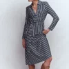 Imogen Collared Jersey Dress French Navy and Ivory Stripe Imogen Collared Jersey Dress French Navy and Ivory Stripe