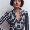 Imogen Collared Jersey Dress French Navy and Ivory Stripe Imogen Collared Jersey Dress French Navy and Ivory Stripe