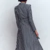 Imogen Collared Jersey Dress French Navy and Ivory Stripe Imogen Collared Jersey Dress French Navy and Ivory Stripe