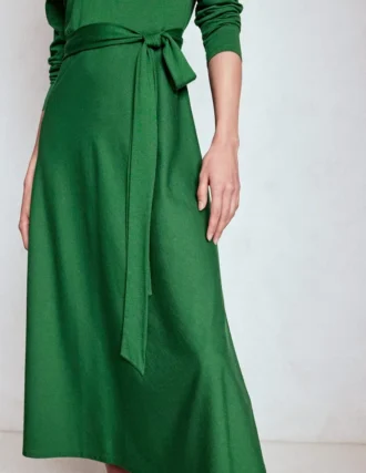 Imogen Collared Jersey Dress Pine Green