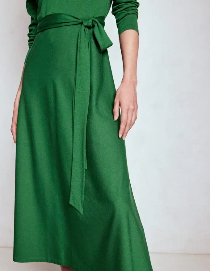 Imogen Collared Jersey Dress Pine Green Imogen Collared Jersey Dress Pine Green