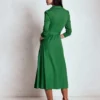 Imogen Collared Jersey Dress Pine Green Imogen Collared Jersey Dress Pine Green