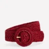 Interest Raffia Belt Red Interest Raffia Belt Red