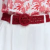 Interest Raffia Belt Red Interest Raffia Belt Red