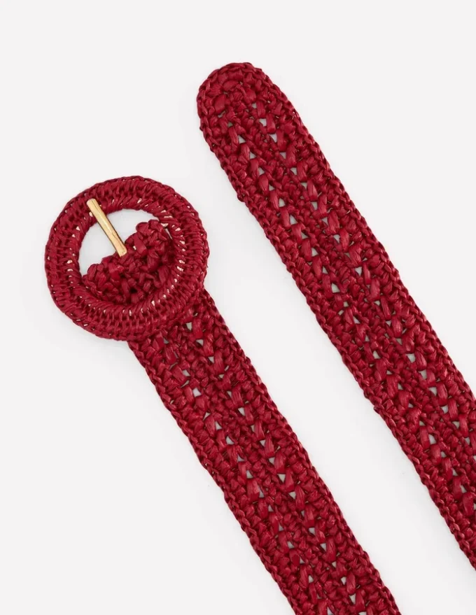 Interest Raffia Belt Red Interest Raffia Belt Red