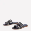 Interlocked Flat Sandal Navy Interlocked Flat Sandal Navy