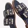 Interlocked Flat Sandal Navy Interlocked Flat Sandal Navy