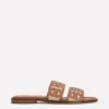 Interlocked Flat Sandal Tan Interlocked Flat Sandal Tan