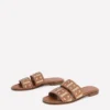 Interlocked Flat Sandal Tan Interlocked Flat Sandal Tan